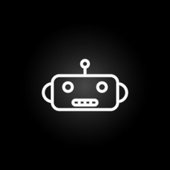 Poster - technology microphone neon icon. Elements of technology set. Simple icon for websites, web design, mobile app, info graphics