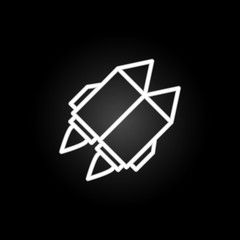 Poster - technology robot neon icon. Elements of technology set. Simple icon for websites, web design, mobile app, info graphics