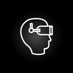 Aufkleber - technology shoes neon icon. Elements of technology set. Simple icon for websites, web design, mobile app, info graphics