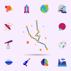 Poster - Space, constellation color icon. Universal set of Space for website design and development, app development