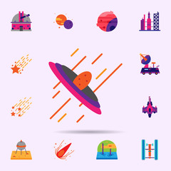 Poster - Space, black hole color icon. Universal set of Space for website design and development, app development