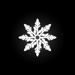 Poster - Snowflake, snow, winter neon icon. Elements of Snowflakes set. Simple icon for websites, web design, mobile app, info graphics