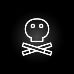 Poster - no smoke, warming, signaling, prohibition neon icon. Elements of quit smoking set. Simple icon for websites, web design, mobile app, info graphics