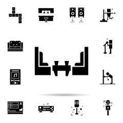 Poster - Karaoke, dinner, room icon. Universal set of karaoke for website design and development, app development