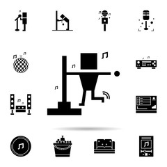 Poster - Karaoke, dance, pole icon. Universal set of karaoke for website design and development, app development