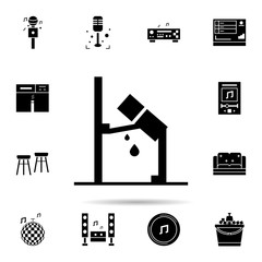 Poster - Karaoke, alcohol, party, spew, vomit icon. Universal set of karaoke for website design and development, app development