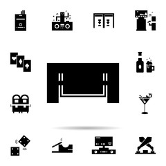Poster - Karaoke, laptop icon. Universal set of karaoke for website design and development, app development