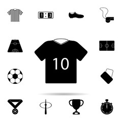 Poster - soccer jersey icon. Universal set of football for website design and development, app development