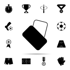 Poster - referee's card in football icon. Universal set of football for website design and development, app development