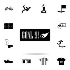 Poster - soccer goal icon. Universal set of football for website design and development, app development