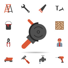 Poster - grinder, angle icon. Universal set of construction for website design and development, app development