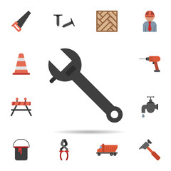 Poster - labor, spanner, wrench icon. Universal set of construction for website design and development, app development