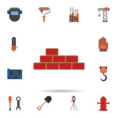 Poster - firewall, brick wall icon. Universal set of construction for website design and development, app development