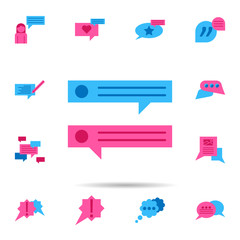 Poster - Chat, dialog window color icon. Universal set of chat for website design and development, app development