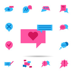 Poster - Chat, love message color icon. Universal set of chat for website design and development, app development