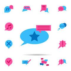 Wall Mural - Chat, favorite color icon. Universal set of chat for website design and development, app development