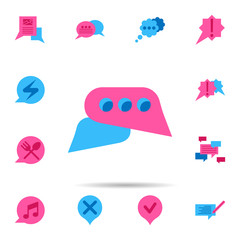 Poster - Chat, writing color icon. Universal set of chat for website design and development, app development