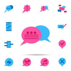 Poster - Chat, chat bubbles color icon. Universal set of chat for website design and development, app development