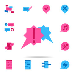 Poster - Chat, shout color icon. Universal set of chat for website design and development, app development