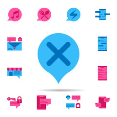 Poster - Chat, no color icon. Universal set of chat for website design and development, app development