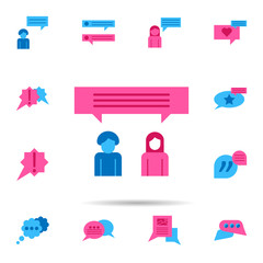 Poster - Chat, chatting color icon. Universal set of chat for website design and development, app development