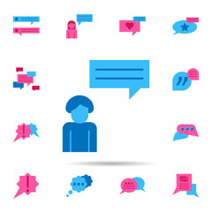 Poster - Chat, chatting color icon. Universal set of chat for website design and development, app development