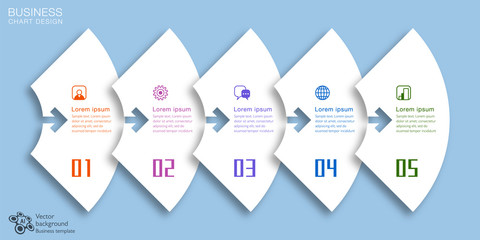Wall Mural - Timeline, Business Chart Design, Vector Graphics, 