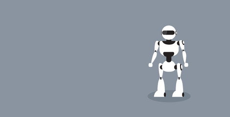 Fototapete - modern robot cute cyborg character standing pose artificial intelligence future technology concept sketch horizontal