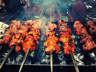 live Cooking seekh Tandoori Tikka