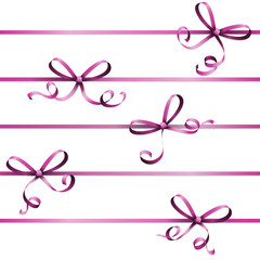 Wall Mural - purple colored ribbon bow