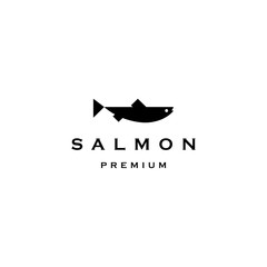 Sticker - salmon fish logo vector icon illustration