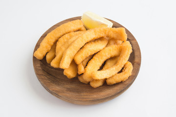 Wall Mural - Cuttlefish breaded and fried (chocos, typical tapa in spain)