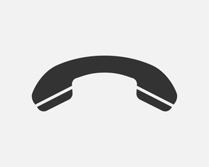 Poster - Phone icon vector illustration. Call center app. Telephone icons trendy flat style. Contact us line silhouette.