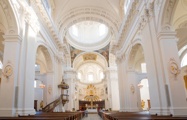 Wall Mural - interior view of the historic St. Ursen cathedral in the city of Solothurn in Switzerland