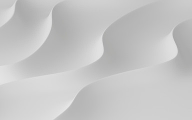 Aufkleber - Abstract of smooth shape for architectural idea, Curve line ,White background with free form, 3D rendering