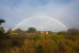 Fototapeta Tęcza - Rainbow and Moody Sky, South africa