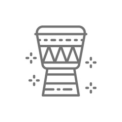 Sticker - African Djembe drum line icon.