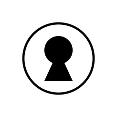 Fototapete - Hole Key icon. Key vector icon. Key symbol for web site design
