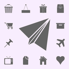 Poster - paper airplane icon. web icons universal set for web and mobile