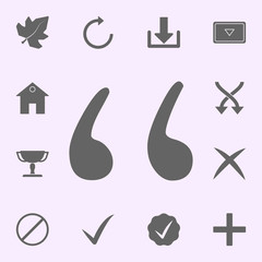 Poster - quotation marks icon. web icons universal set for web and mobile