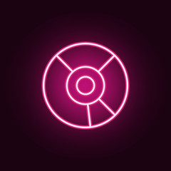 Poster - CD neon icon. Elements of web set. Simple icon for websites, web design, mobile app, info graphics