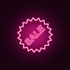 Poster - sale sale sign neon icon. Elements of web set. Simple icon for websites, web design, mobile app, info graphics