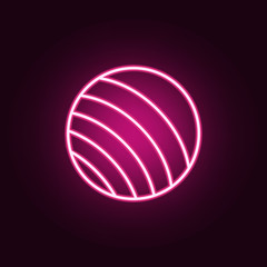 Poster - training ball neon icon. Elements of web set. Simple icon for websites, web design, mobile app, info graphics