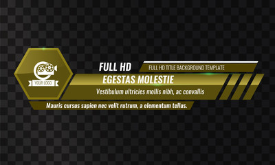 Wall Mural - Unique Video headline title or lower third template. Vector illustration - Green color