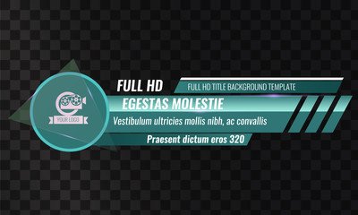 Wall Mural - Unique Video headline title or lower third template. Vector illustration - Green color