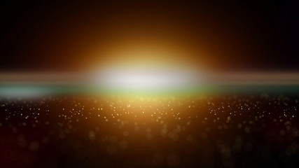 Aufkleber - golden particle bokeh with warm light