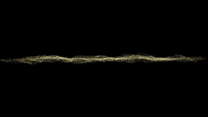 Aufkleber - golden particle bokeh, illustration particle wave