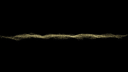 Aufkleber - golden particle bokeh, illustration particle wave