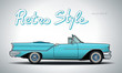 © mowgli - Retro car cabriolet vector draw isolated illustration