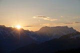 Fototapeta Na sufit - beautiful sunrise over the alps in austria